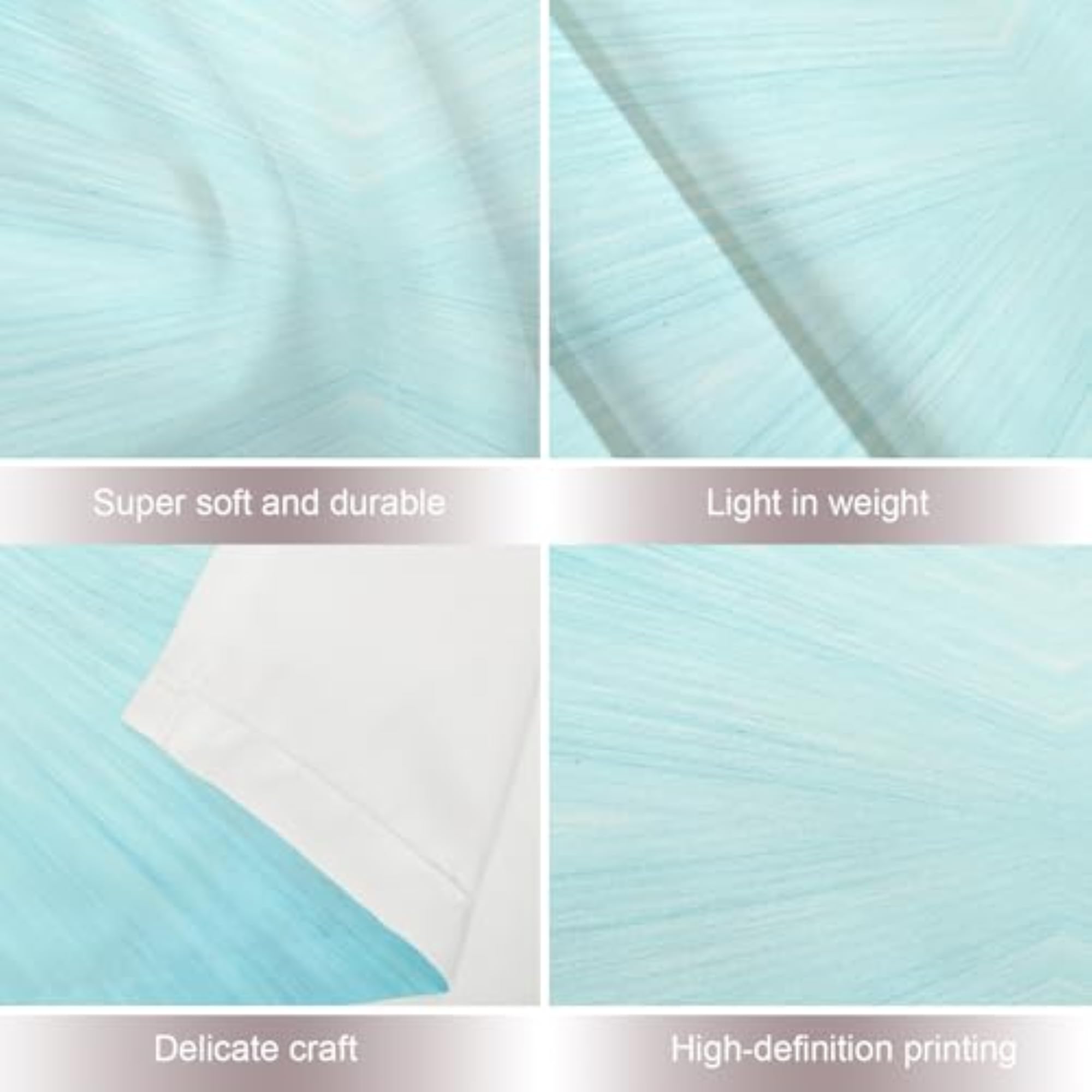 Light Blue Pure Bright Wall Tapestry, Turquoise Color