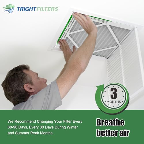 Image of TRIGHTFILTERS 14x25x1 Air Filter 4 Pack, MERV 8 Pleated Dust Defense Air Filters Replacement Air Conditioner HVAC AC Furnace Filter, Durable and Lightweight