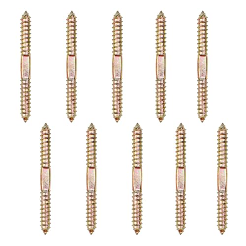 10 PCS Double Ended Screw, Dowel Screws, Hanger Bolts, for Furniture Fixing Dowel(8 * 80mm)