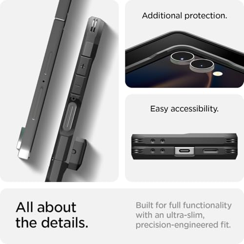 Spigen for Galaxy Z Flip 7 Case, Tough Armor Pro MagFit [Hinge Protection] [Fast Wireless Charging/Magnet for Galaxy] - Black - image 8