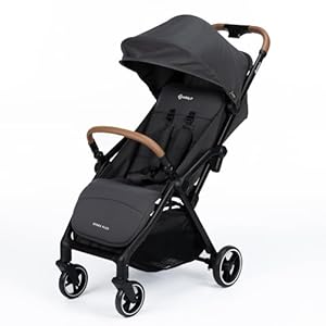 Safety 1st Spark Plus Compact Auto-Fold Stroller, Lightweight & Travel-Friendly, Self-Standing Fold, Smooth Ride, Extra-Large Storage – Mineral Graphite