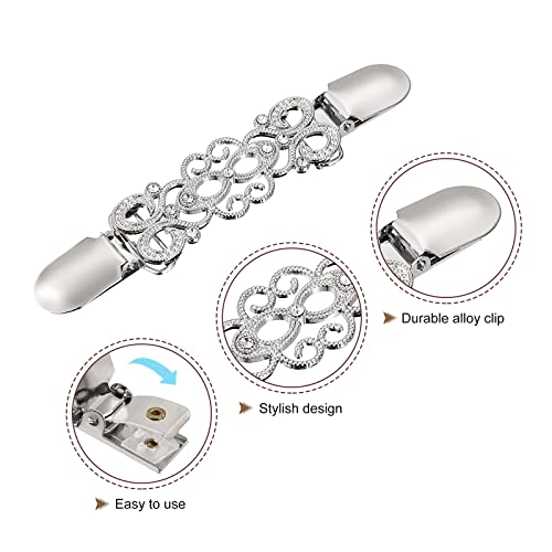 Image of uxcell Retro Sweater Clips Vintage Dress Clips Back Cinch Clip Cardigan Collar Clips Scarf Clips Shawl Clasps