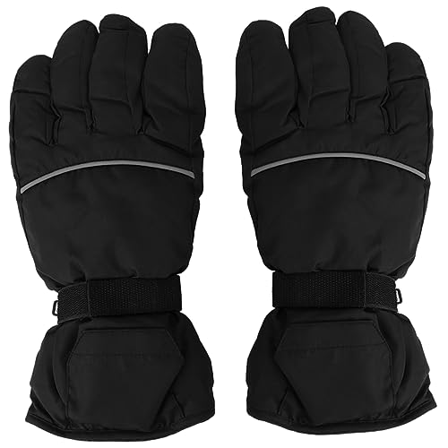 Gants chauffants de pêche et snowboard thermique en polyester noir résistant pour homme