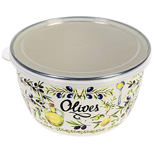 Tazón esmaltado de acero Metalac con tapa 59.2 fl oz miniatura 1