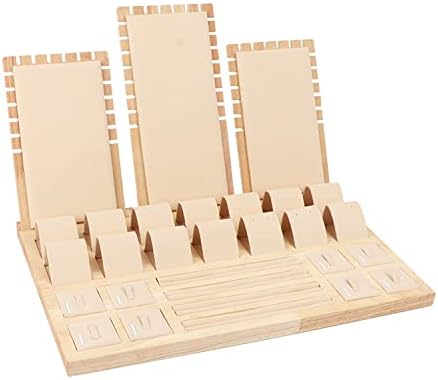 Jewelry Towers Jewelry Stand Jewelry Rack Combination Display Rack Jewelry Shop Earring Rack Organizer Jewelry Organizer (Color : Beige Size: 25*39*23cm)