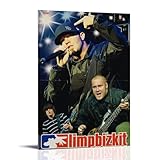 yawrgjwrg limp bizkit (6) poster decorativi estetici su tela, decorazione artistica da parete per soggiorno, camera da letto, musica e film, poster decorativi, 50 x 75 cm, con cornice