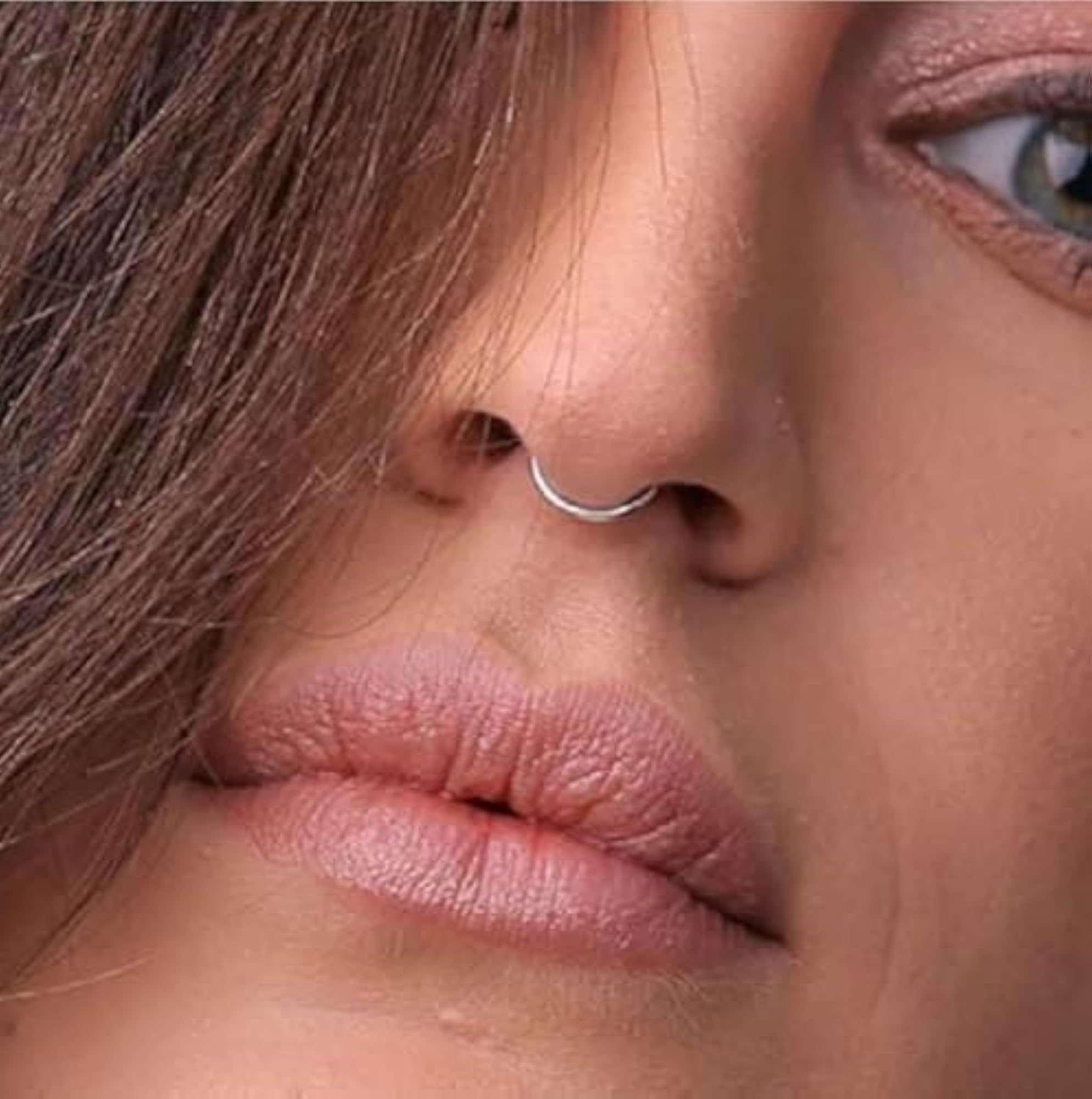 Silver Tone Beads Sterling Silver Plated Nose Ring