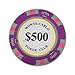 DA VINCI 14 Gram Clay Monte Carlo Poker Club Premium Quality Poker Chips Pack of 50 Chips (Light Purple)