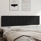 Refined Cabecero de Cama Acolchado Terciopelo Negro 200 cm