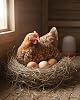 8 Piezas de Huevos de Madera Falsos para Nidos - Herramientas Agrícolas para Gallineros, Estimula la Puesta de Huevos (Marrón) 6