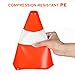9 inch Traffic Safety Cones with Reflective Collars, [4 Pack] Orange Construction Cones| Parking Cones| Soccer Training Cones |Road Cones for Parking lot, Driveway, Sport and Driving Training