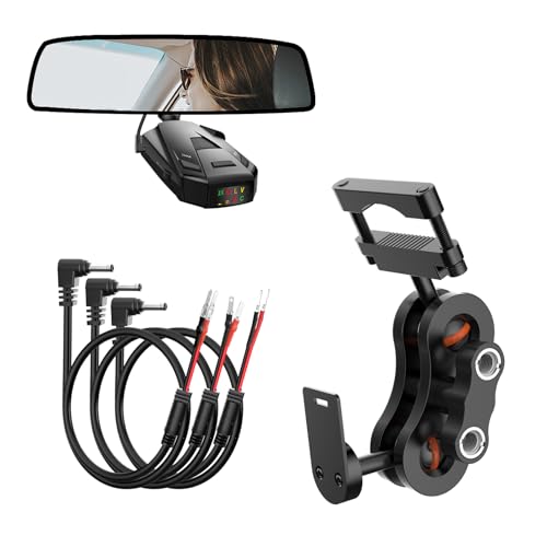 Radar detector mounting bracket for rearview mirror