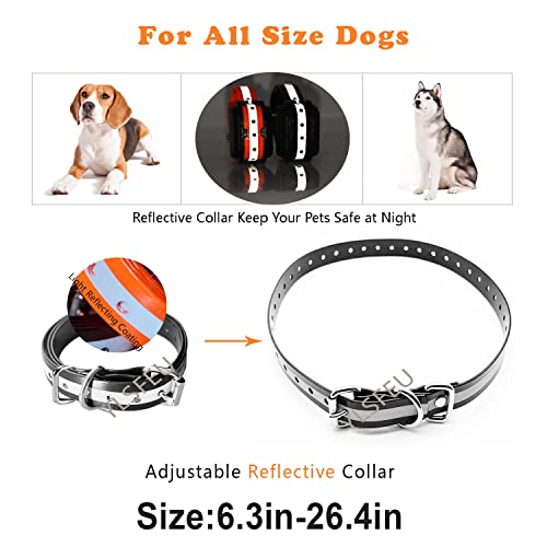 Dog Collar Strap For Most Of Electronic Training Shock Collar Receivers-Adjustable Durable Waterproof Odorless 3/4 Inch Collar Replacement For Barking Fence-Pet Tpu Collar Strap #TOP3