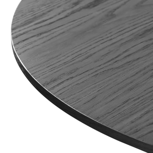 Image of Quick Artsy Round Mango Wood Dining Table 4 Seater for Dinning Room, Living Room & Home Decor, Natural Colour, (120D x 120W x 76H Centimeters) (Rattan Dining Table) (Black Rattan Dining)