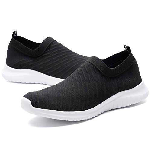 Image of konhill Womens Slip On Sneakers Lightweight Knit Walking Shoes