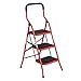 Produktbild Qujifangtd Tritthocker, Geländer Falten Hoher Hocker Anti-Rutsch-Matte DREI Schritt Trittleiter Küche Garten Schlafzimmer Stuhl (Farbe : Red)