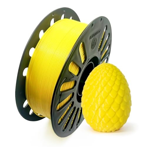 PETG 3D Printer Filament 1.75mm, 1kg (2.2lbs), Dimensional Accuracy ±0.03mm, Vacuum Sealed-Yellow