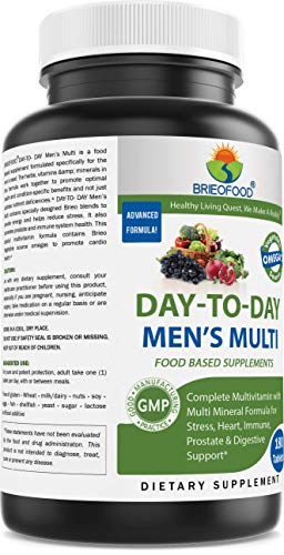 Briofood Day-To-Day Men's Multi 180 Tablets - Food Based Supplement With Vegetable Source Omegas #TOP2