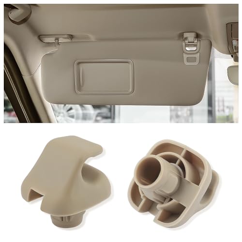 2PCS Sun Visor Clip,Durable Car Visor Clip Hook Replacement OEM#88217S01A01ZA,88217S04003ZA,Premium Car Visor Accessories Compatible with Honda Civic Accord Odyssey (Beige)
