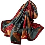 FAIRYGATE Pañuelos de seda grandes para mujer, 33.5X70.5 Inch
