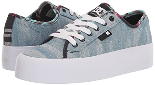 Dc Women's Manual Platform Skate Shoe, Dark Denim, 5 #TOP6