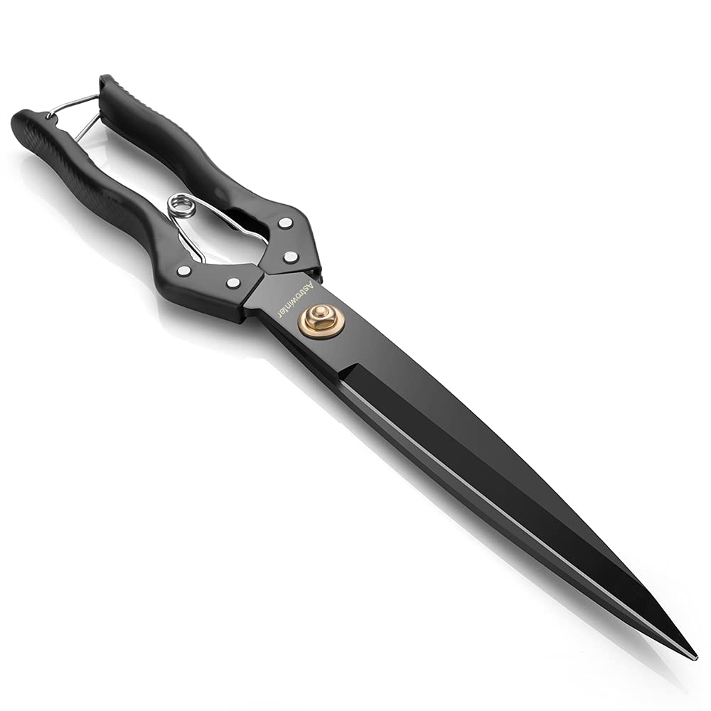 Astrowinter Black Hand Shears For Gardening & Sheep Shearing - Manganese Stainless Steel Topiary/Hedge Scissors For Pruning Aw-006-A5