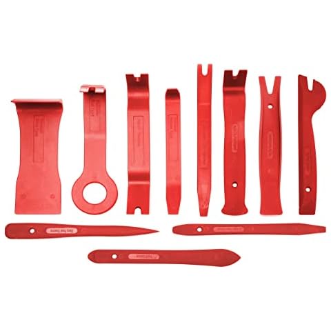 Extra-Strong Set of 11x Nylon Car Trim Removal Tools - Anti-Scratch Plastic Tools for Fast Removal of Door Panels Dash Centres Electronic Devices Dashboards - Non-Scratch Vehicle Trim Remover Tool Cover