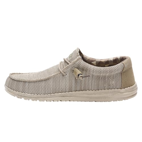 Image of HEYDUDE Men's Wally Sox Beige Size 8 | Men's Shoes | Men's Lace Up Loafers | Comfortable & Light-Weight