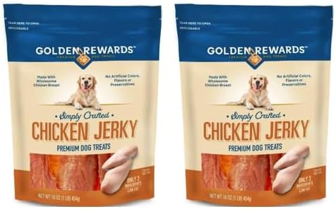 San Distributor GR Chicken Flavor Premium Dry Jerky Treats for All Dogs, 16 oz (Pack of 2)