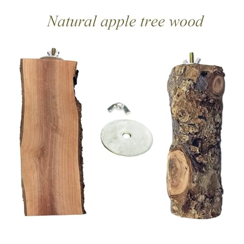 Image of Hamiledyi Wood Bird Perch 4PCS Natural Wooden Stand Platform Parrot Cage Accessories for Budgie Conure Parrot Parakeet Cockatiel Lovebird