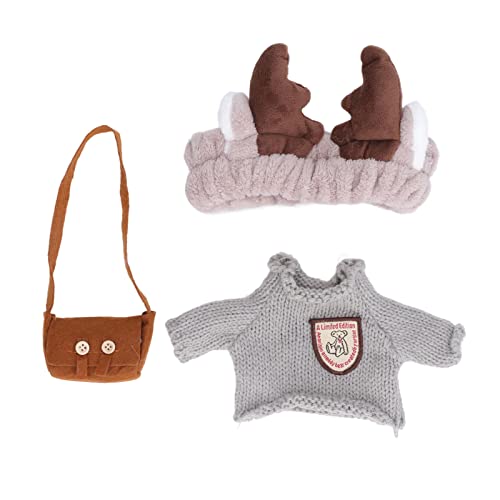 La Ropa de los Animales de Peluche de Pato Incluye La Diadema de La Ropa de La Muñeca de La Felpa Bolsa Pequeña para el Regalo de DIY (Tipo G) Cover