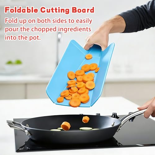 Juego de 4 tablas de cortar plegables de plástico rectangulares miniatura 4