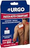 Urgo - Patch auto-chauffant multi localisation x4unités - Soulage les douleurs musculaires jusqu'à 8h : courbatures de la nuque tels que les torticolis, ou des épaules - Doux et agréable