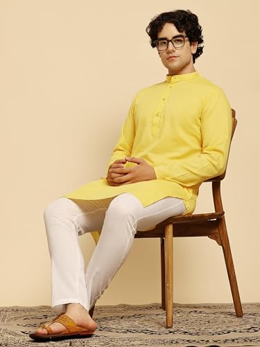 Image of SKAVIJ Men's Casual Kurta Pajama Set Regular Fit Traditional Dress Yoga Outfit