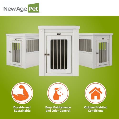 New Age Pet ECOFLEX InnPlace Dog Crate & End Table, Furniture-Style Indoor Kennel for Crate-Trained Dogs, Stainless Steel Spindles, 10-Year Warranty. 4 Colors, 4 Sizes by New Age Pet - Image 6
