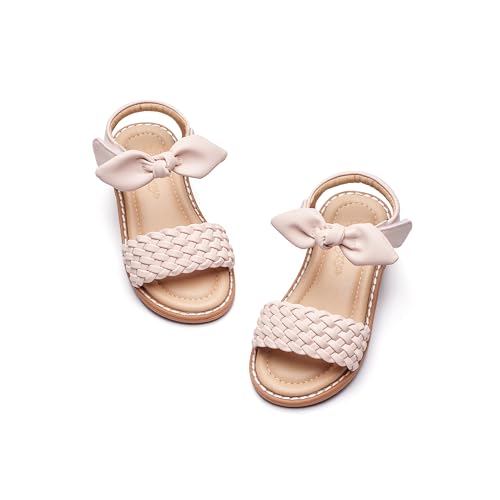 Image of Flaryzone Girls Sandals Open Toe Summer Flats Dress Sandals Shoes Toddler /Little Kid