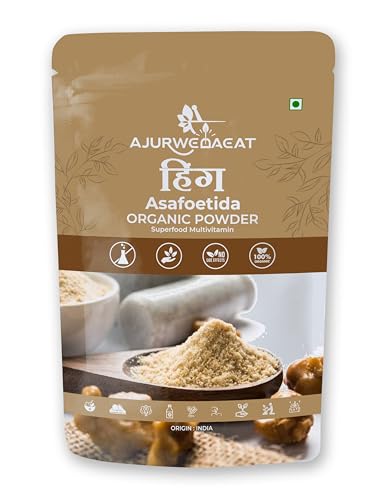Image of AJURWEDAEAT Organic Asafoetida Powder 100g | Natural Hing for Cooking | Pure & Aromatic Spice | Pack of 1 | Origin: India