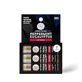 Woolzies Peppermint Essentials Lip Balm Set: All-Natural Shea Butter, Beeswax, Coconut Oil, Vitamin E Infused Lip Moisturizer Care (3 Pack, Men's)