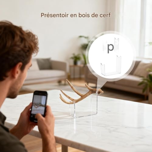 Support bois d'élan en acrylique pour sublimer la décoration de table à Noël - 4