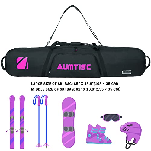 Aumtisc Snowboard Bag Padded For Travel Bag With Storage Compartments Shoulder Strap And Gear Pockets Available Length In 165Cm Rose #TOP1