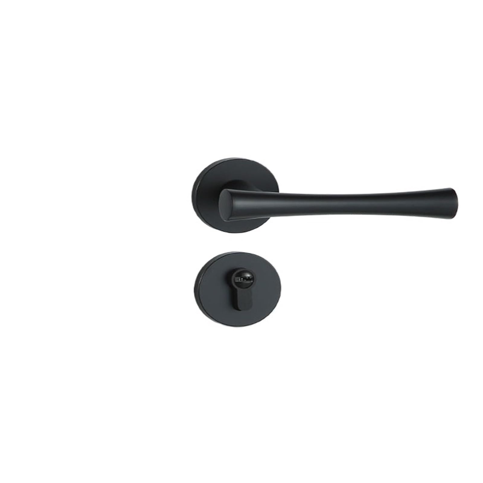 Serrure de porte de salle de bain noire en aluminium au style américain