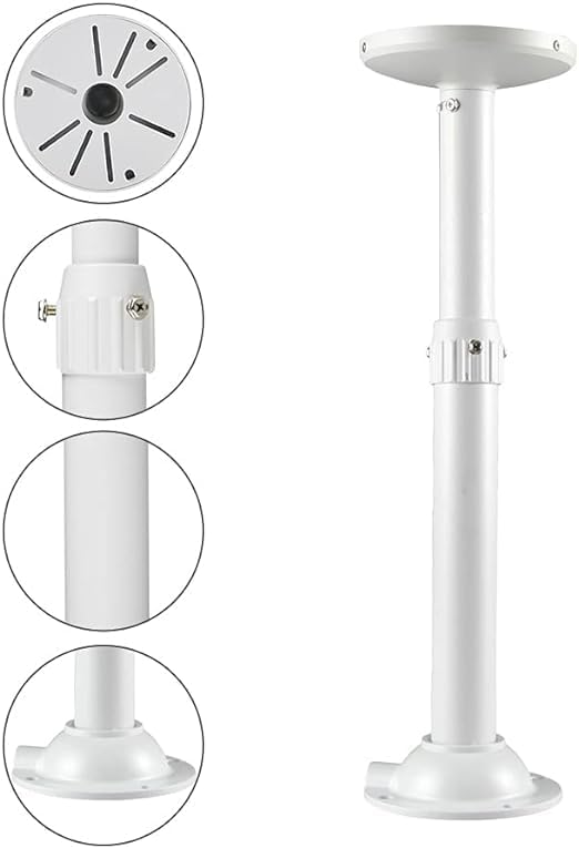 Hot Tech! Extendable Mounting Pole for Security Surveillance Cameras 60 cm – 120 cm Adjustable Ceiling Pole Mount Bracket for CCTV IP Camera, Solid Metal Powder Spray Coating. Camera Bracket mount