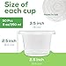 Qyyiguf 50 Pack 8 OZ Disposable Plastic Cups with Flat Lids,Disposable Ice Cream Cups,Take Away Food Container for Drink,Yogurt,Parfaits,Soups,Snacks,Dessert,Salad,Fast Food,Fruit(With Holes)