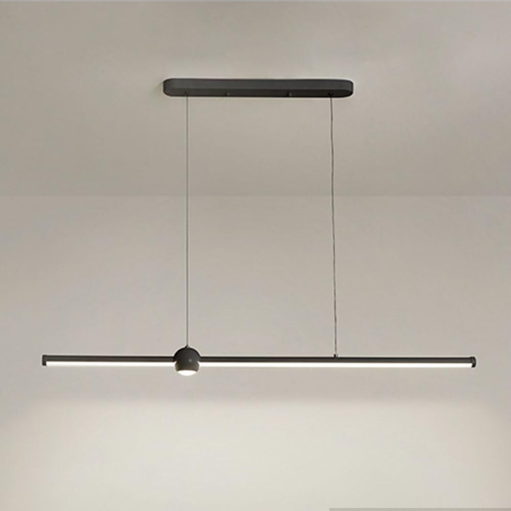 Vfdaswqq Black Lamp, Strip Linear Pendant For Long Light Living Room Bedroom Bedside(,80Cm)