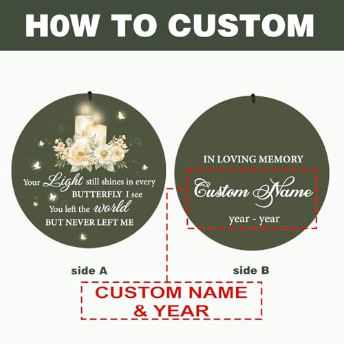 Image of Personalized Memorial Wind Chimes for Outside, Sympathy Gifts Wind Chime for Loss of Loved One, Beautiful Decor with Deep Tone, Ideal for Funeral, Remembrance & Bereavement, Produced in Texas