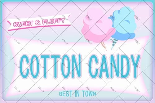 Cotton Candy Sign Funny Candy Metal Tin Sign For Home Bar Kitchen Coffee Corner Playroom Cinema Cafe Restaurant Candy Bar Decor 12x16 Inch image 3