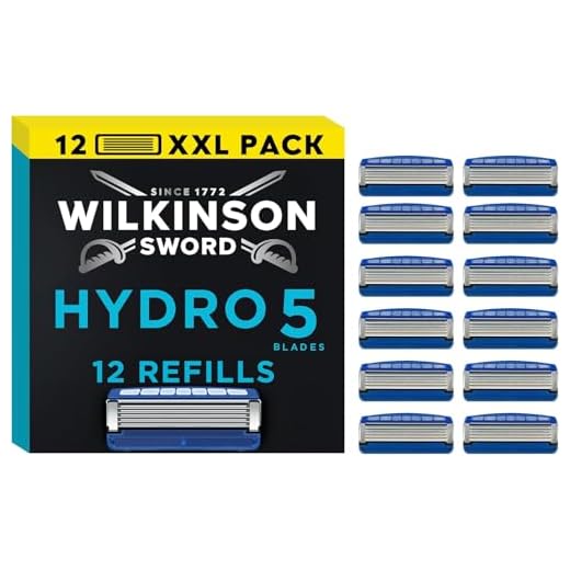Wilkinson Sword Hydro 5 rakblad för män rakapparat, 12 stycken
