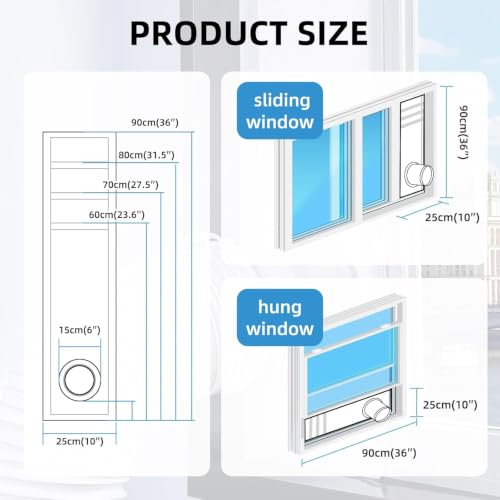 Image of Portable AC Window Seal Kit, Adjustable 10x24-36 Inch Sliding Window Seal
