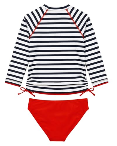 Image of weVSwe Girls Rash Guard Set 2-Piece UPF 50+ Sun Protection Swimsuit 2T-14 Years