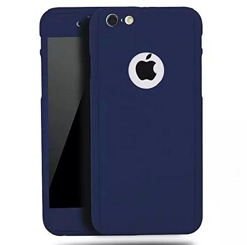 iPhone 6/6s Full Body Hard Case-Aurora Darkblue Front and Back Cover with Tempered Glass Screen Protector for iPhone 6/6s 4.7 Inch